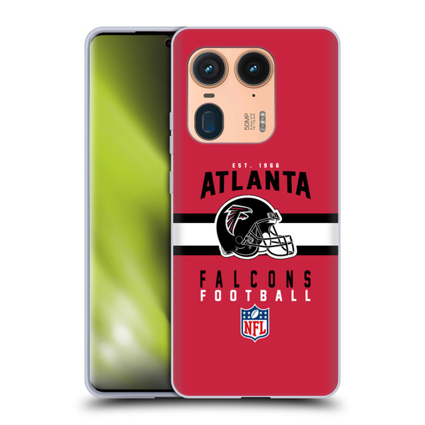 NFL Atlanta Falcons Graphics Helmet Typography Soft Gel Case for Motorola Edge 50 Ultra/X50 Ultra