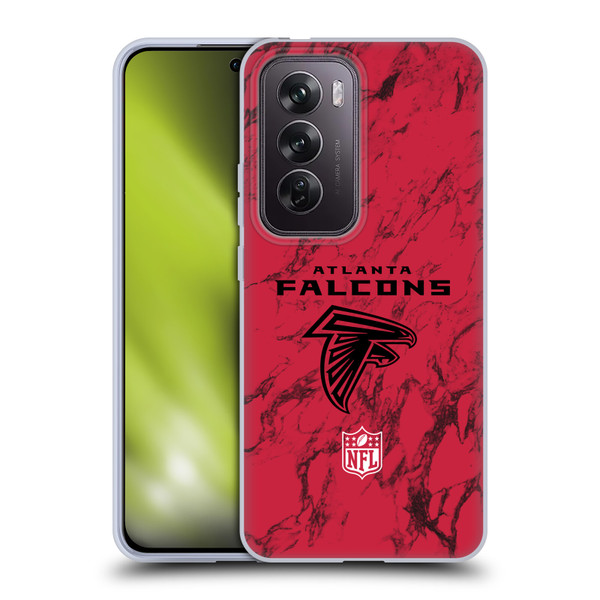 NFL Atlanta Falcons Graphics Coloured Marble Soft Gel Case for OPPO Reno12 Pro 5G