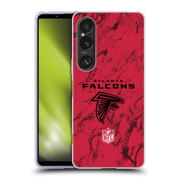 NFL Atlanta Falcons Graphics Coloured Marble Soft Gel Case for Sony Xperia 1 VI 5G