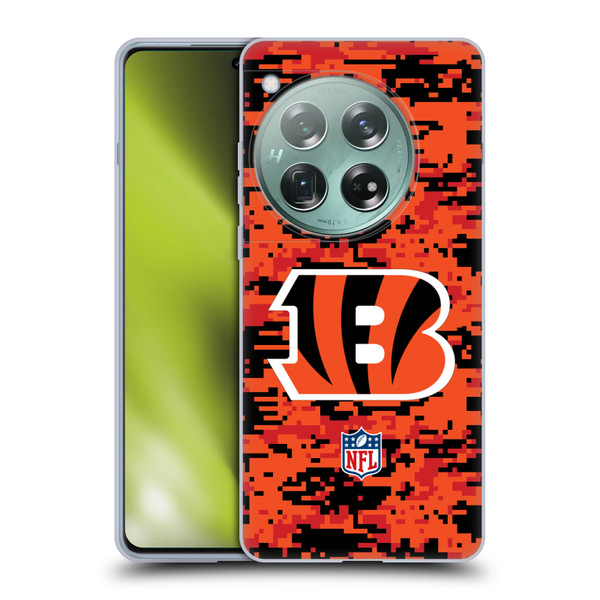 NFL Cincinnati Bengals Graphics Digital Camouflage Soft Gel Case for OnePlus 12