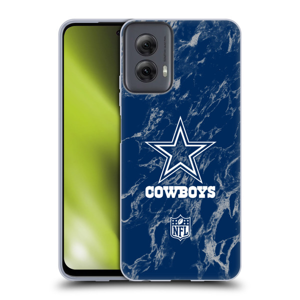 NFL Dallas Cowboys Graphics Coloured Marble Soft Gel Case for Motorola Moto G Power (2024)