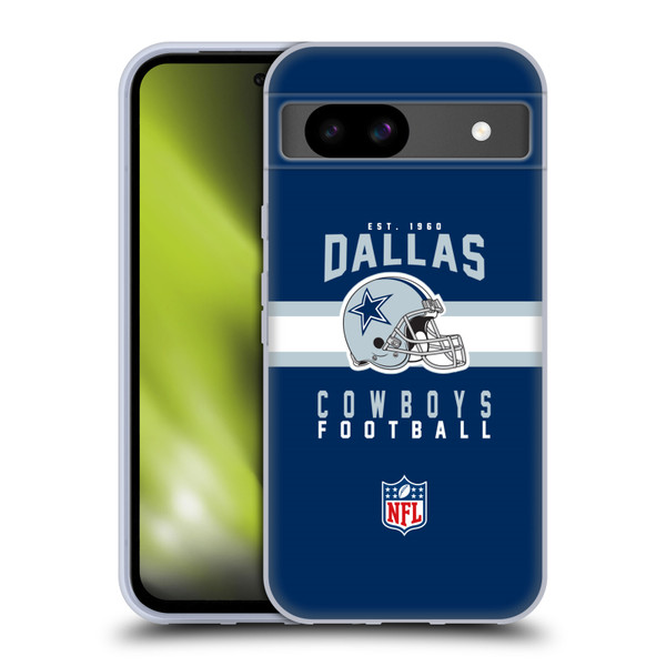 NFL Dallas Cowboys Graphics Helmet Typography Soft Gel Case for Google Pixel 8a