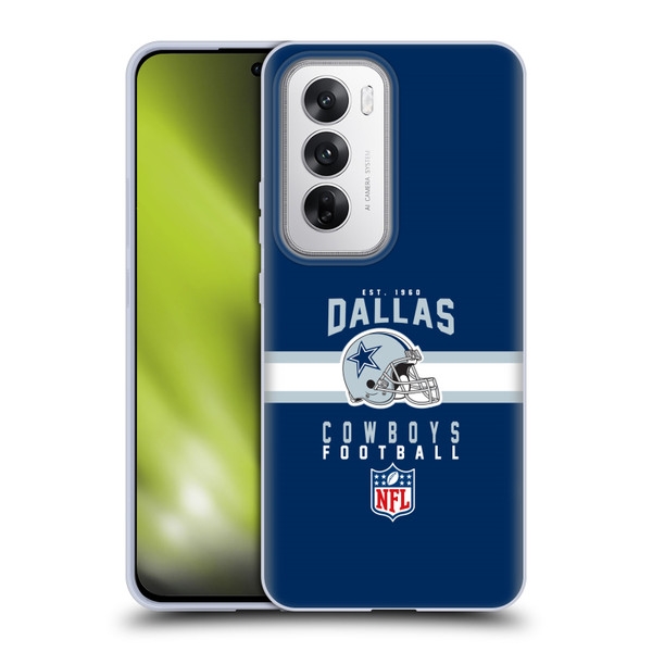 NFL Dallas Cowboys Graphics Helmet Typography Soft Gel Case for OPPO Reno12 5G