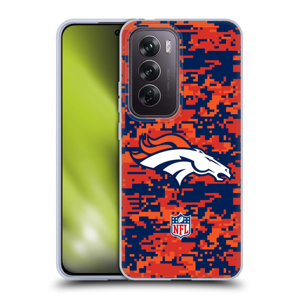 NFL Denver Broncos Graphics Digital Camouflage Soft Gel Case for OPPO Reno12 Pro 5G