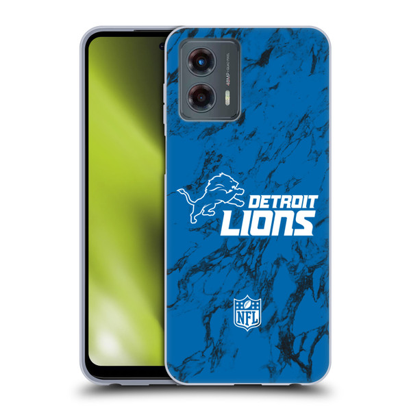 NFL Detroit Lions Graphics Coloured Marble Soft Gel Case for Motorola Moto G (2023)