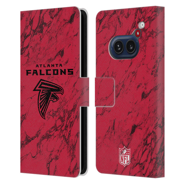 NFL Atlanta Falcons Graphics Coloured Marble Leather Book Wallet Case Cover For Nothing Phone (2a)