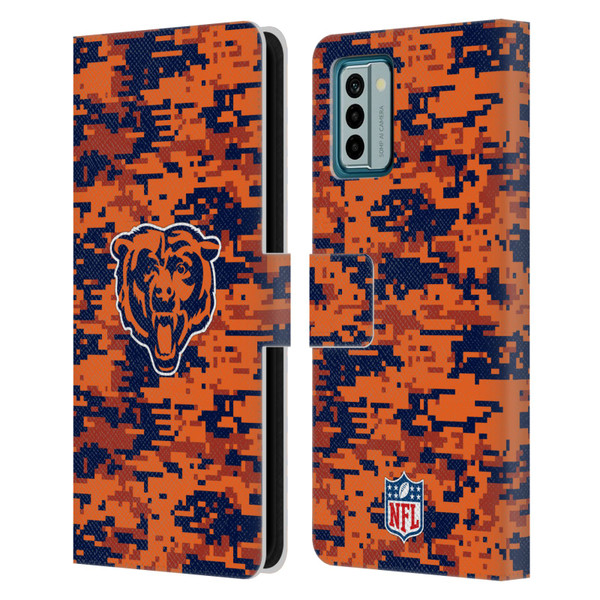 NFL Chicago Bears Graphics Digital Camouflage Leather Book Wallet Case Cover For Nokia G42