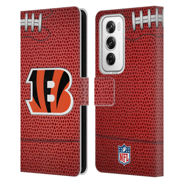 NFL Cincinnati Bengals Graphics Football Leather Book Wallet Case Cover For OPPO Reno12 Pro 5G