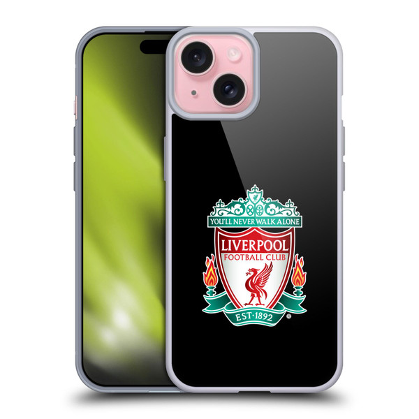 Liverpool Football Club Crest 1 Black 1 Soft Gel Case for Apple iPhone 15