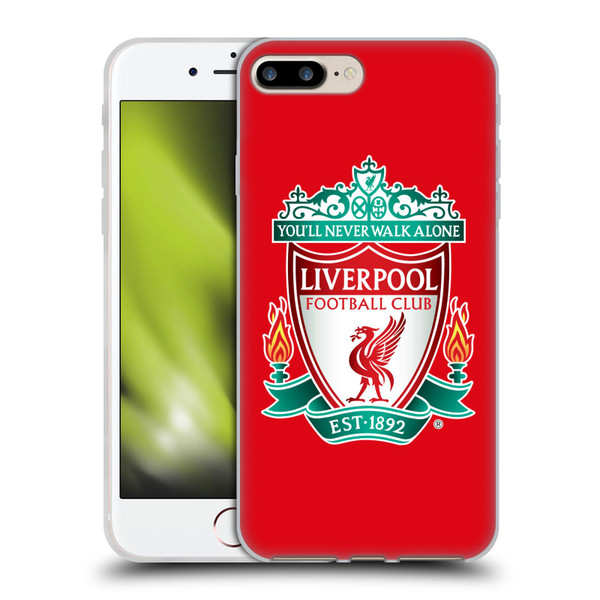Liverpool Football Club Crest 1 Red 1 Soft Gel Case for Apple iPhone 7 Plus / iPhone 8 Plus