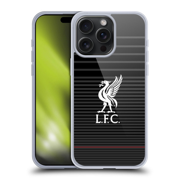 Liverpool Football Club Liver Bird White On Black Kit Soft Gel Case for Apple iPhone 15 Pro Max