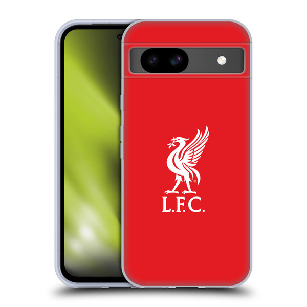 Liverpool Football Club Liver Bird White Logo In Red Soft Gel Case for Google Pixel 8a