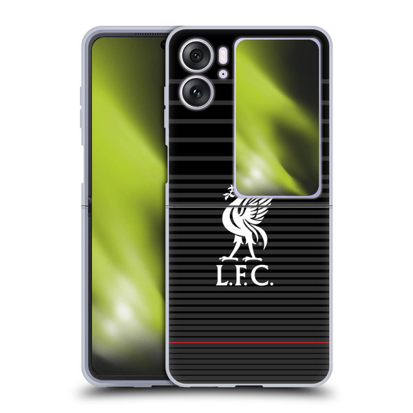 Liverpool Football Club Liver Bird White On Black Kit Soft Gel Case for OPPO Find N2 Flip