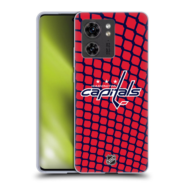 NHL Washington Capitals Net Pattern Soft Gel Case for Motorola Edge (2023)