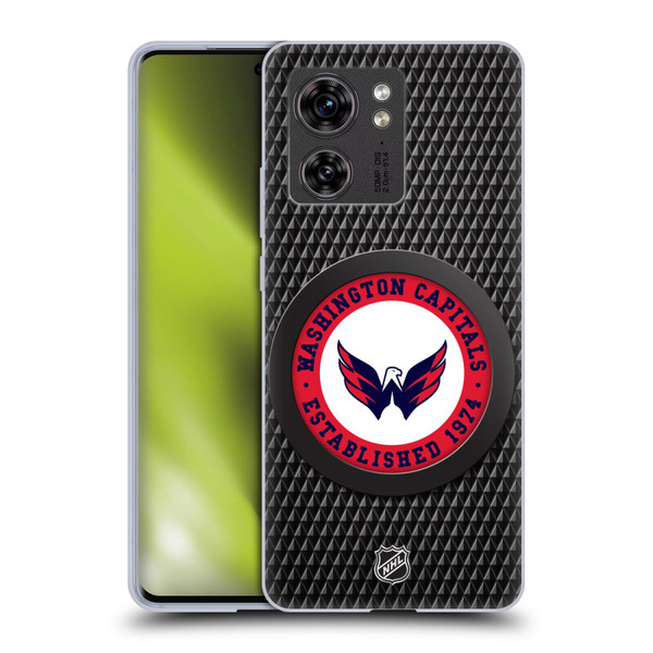 NHL Washington Capitals Puck Texture Soft Gel Case for Motorola Edge (2023)