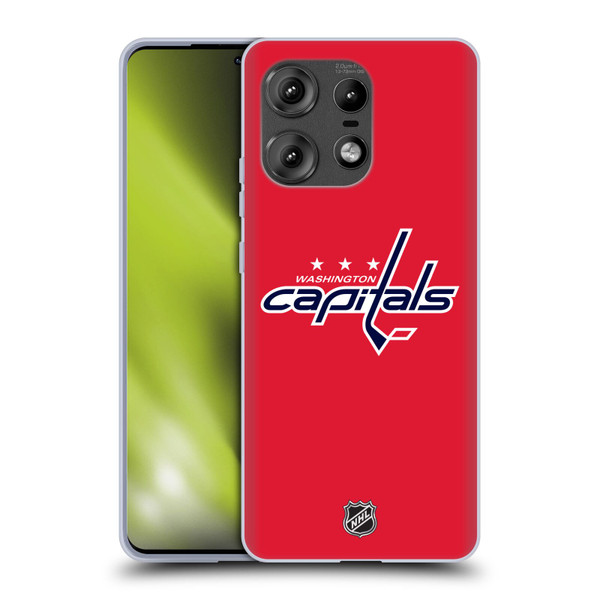 NHL Washington Capitals Plain Soft Gel Case for Motorola Edge 50 Pro