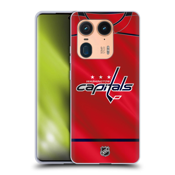 NHL Washington Capitals Jersey Soft Gel Case for Motorola Edge 50 Ultra/X50 Ultra