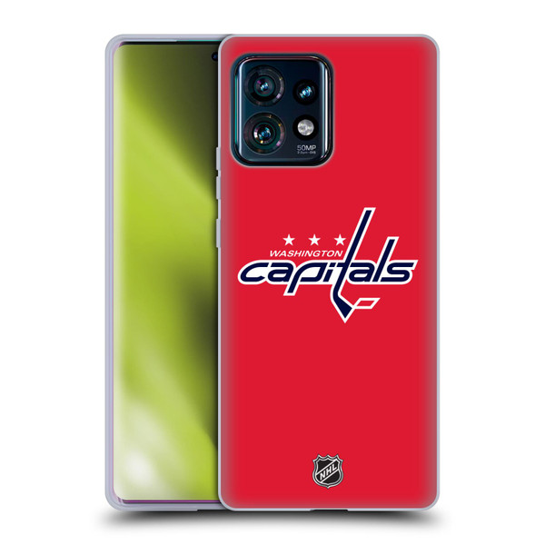 NHL Washington Capitals Plain Soft Gel Case for Motorola Edge Plus 2023
