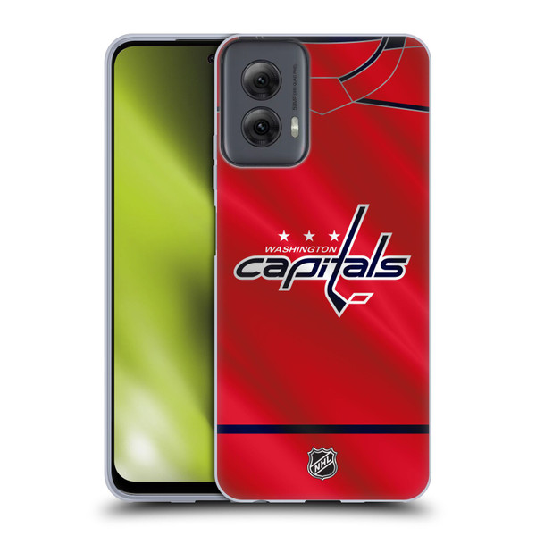 NHL Washington Capitals Jersey Soft Gel Case for Motorola Moto G Power (2024)