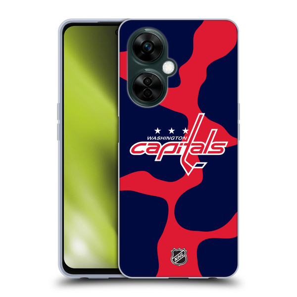 NHL Washington Capitals Cow Pattern Soft Gel Case for OnePlus Nord N30