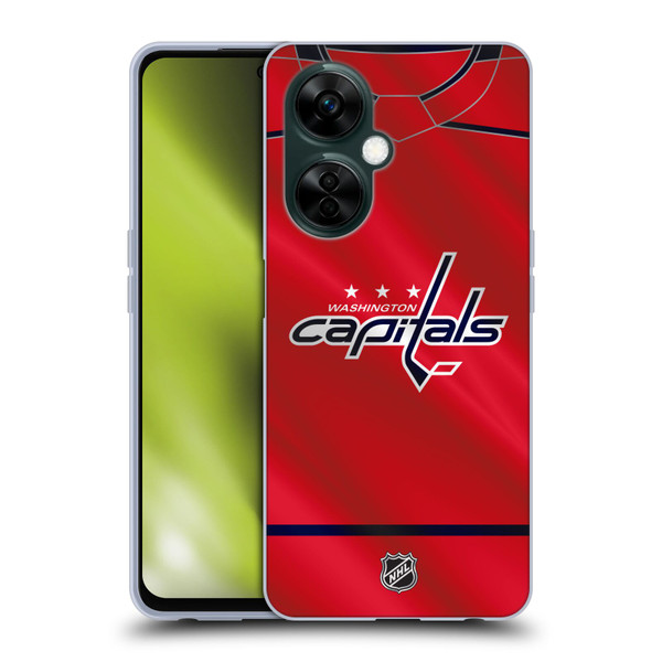 NHL Washington Capitals Jersey Soft Gel Case for OnePlus Nord N30