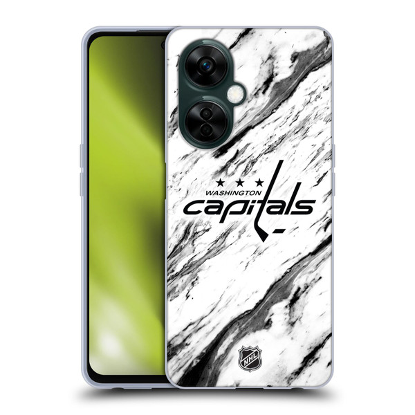 NHL Washington Capitals Marble Soft Gel Case for OnePlus Nord N30