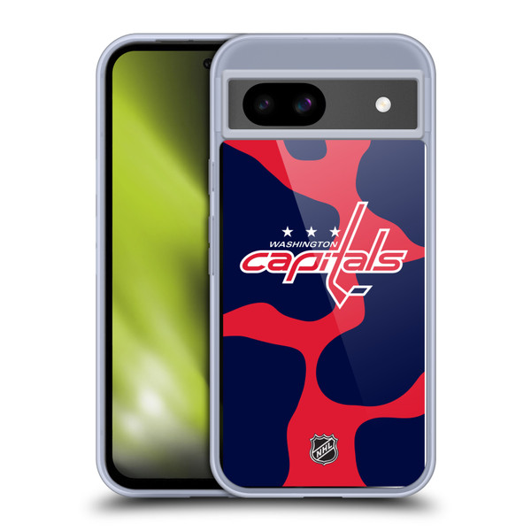 NHL Washington Capitals Cow Pattern Soft Gel Case for Google Pixel 8a
