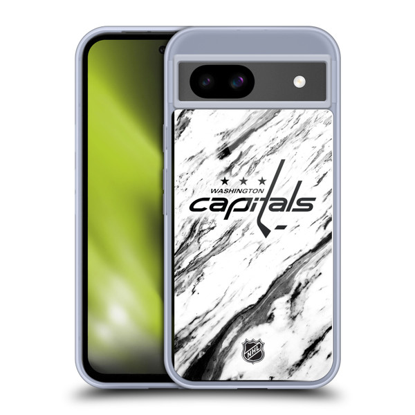 NHL Washington Capitals Marble Soft Gel Case for Google Pixel 8a
