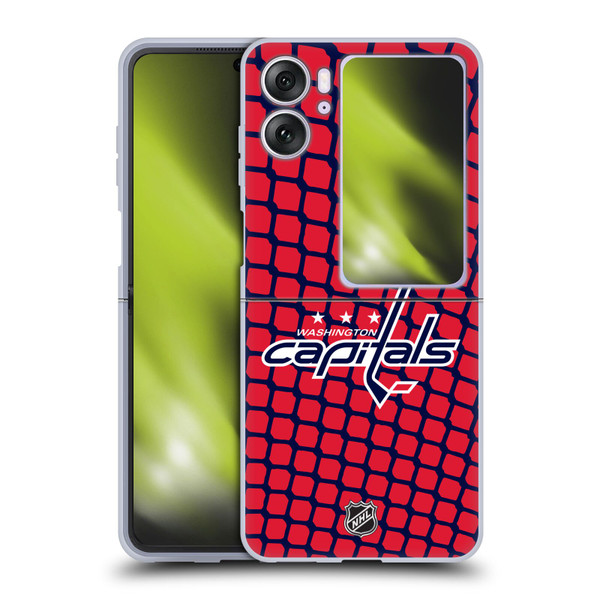 NHL Washington Capitals Net Pattern Soft Gel Case for OPPO Find N2 Flip