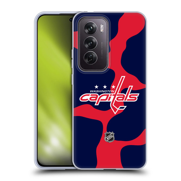 NHL Washington Capitals Cow Pattern Soft Gel Case for OPPO Reno12 Pro 5G
