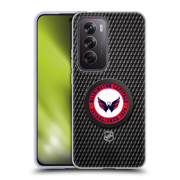 NHL Washington Capitals Puck Texture Soft Gel Case for OPPO Reno12 Pro 5G