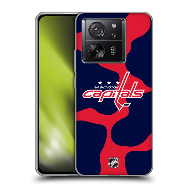 NHL Washington Capitals Cow Pattern Soft Gel Case for Xiaomi 13T 5G / 13T Pro 5G
