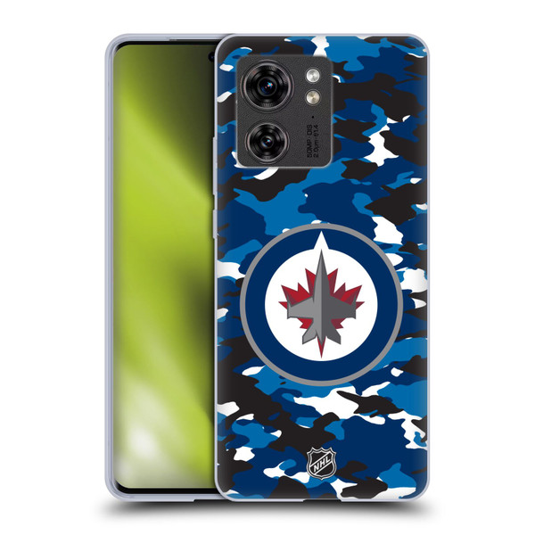 NHL Winnipeg Jets Camouflage Soft Gel Case for Motorola Edge (2023)