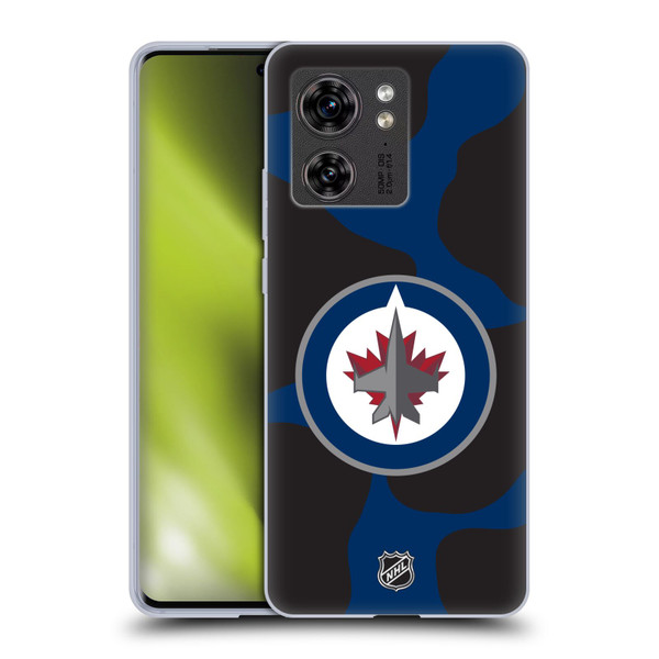 NHL Winnipeg Jets Cow Pattern Soft Gel Case for Motorola Edge (2023)