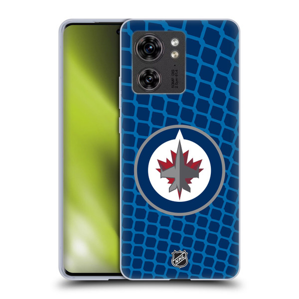 NHL Winnipeg Jets Net Pattern Soft Gel Case for Motorola Edge (2023)