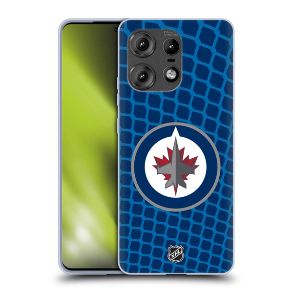 NHL Winnipeg Jets Net Pattern Soft Gel Case for Motorola Edge 50 Pro