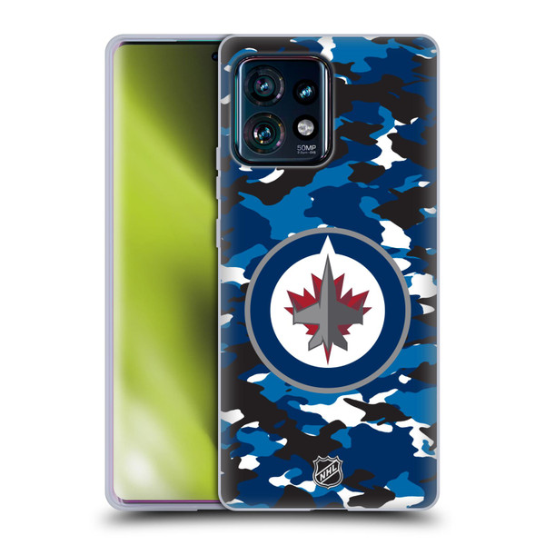 NHL Winnipeg Jets Camouflage Soft Gel Case for Motorola Edge Plus 2023
