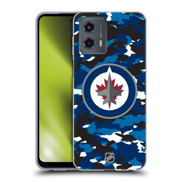 NHL Winnipeg Jets Camouflage Soft Gel Case for Motorola Moto G (2023)