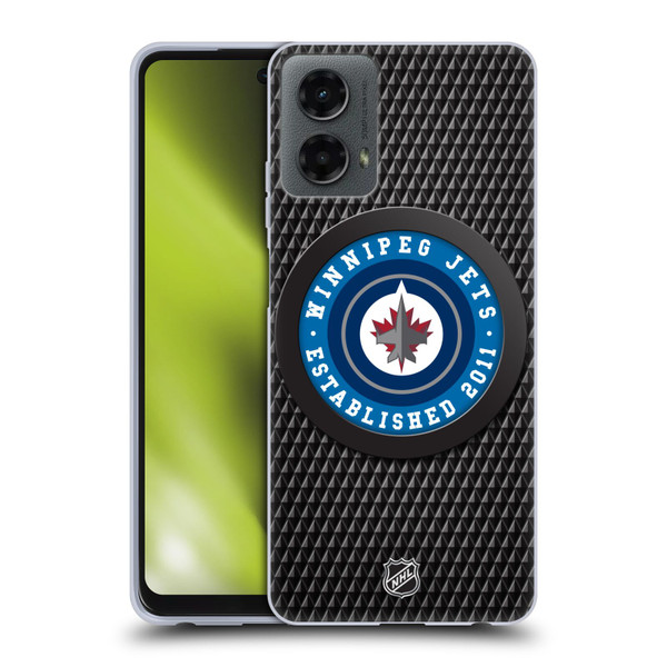 NHL Winnipeg Jets Puck Texture Soft Gel Case for Motorola Moto G (2024)