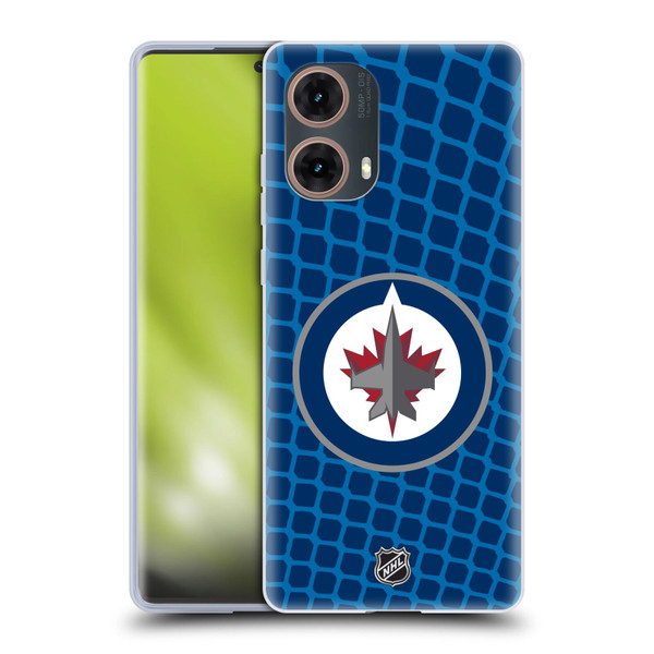 NHL Winnipeg Jets Net Pattern Soft Gel Case for Motorola Moto G85