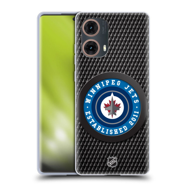 NHL Winnipeg Jets Puck Texture Soft Gel Case for Motorola Moto G85