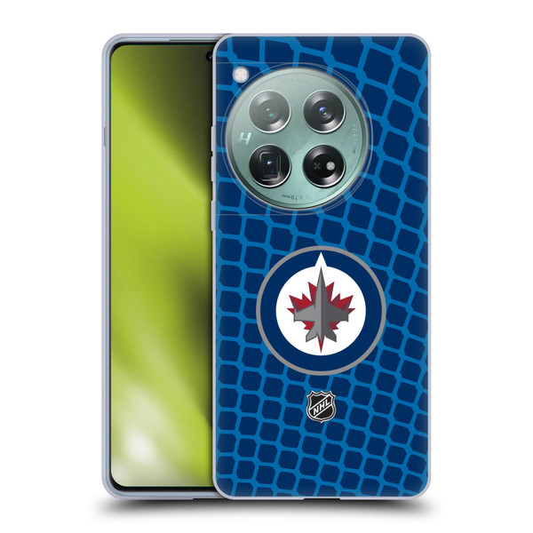 NHL Winnipeg Jets Net Pattern Soft Gel Case for OnePlus 12