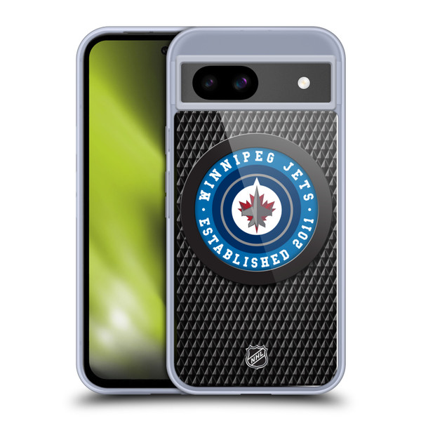 NHL Winnipeg Jets Puck Texture Soft Gel Case for Google Pixel 8a