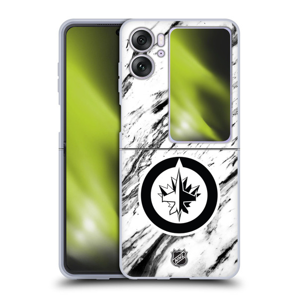 NHL Winnipeg Jets Marble Soft Gel Case for OPPO Find N2 Flip