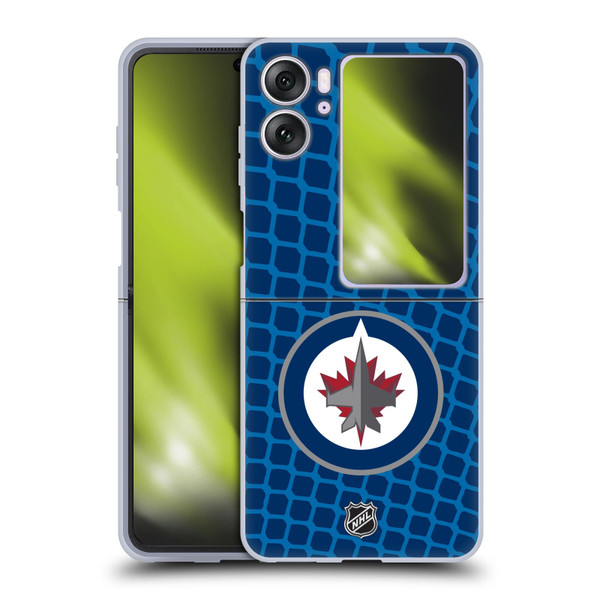 NHL Winnipeg Jets Net Pattern Soft Gel Case for OPPO Find N2 Flip
