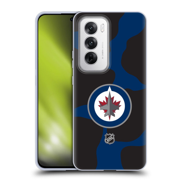NHL Winnipeg Jets Cow Pattern Soft Gel Case for OPPO Reno12 5G