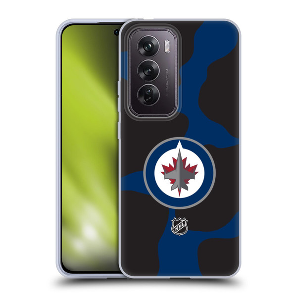 NHL Winnipeg Jets Cow Pattern Soft Gel Case for OPPO Reno12 Pro 5G