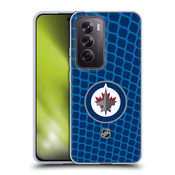NHL Winnipeg Jets Net Pattern Soft Gel Case for OPPO Reno12 Pro 5G