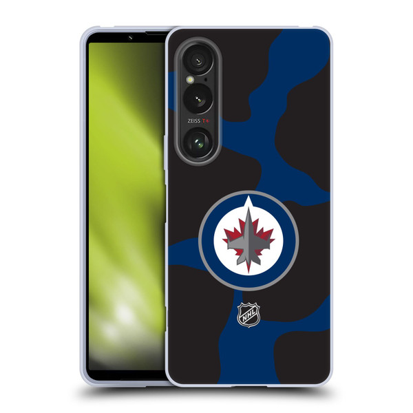 NHL Winnipeg Jets Cow Pattern Soft Gel Case for Sony Xperia 1 VI 5G