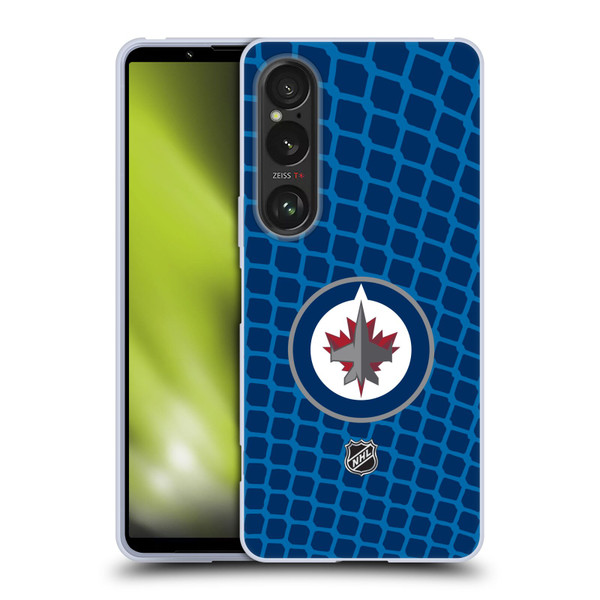 NHL Winnipeg Jets Net Pattern Soft Gel Case for Sony Xperia 1 VI 5G